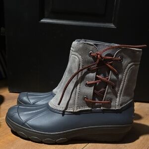 Sperry Gray and Brown Winter Boots